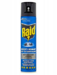Raid spray 400ml na owady latające muchy komary osy szerszenie ćmy