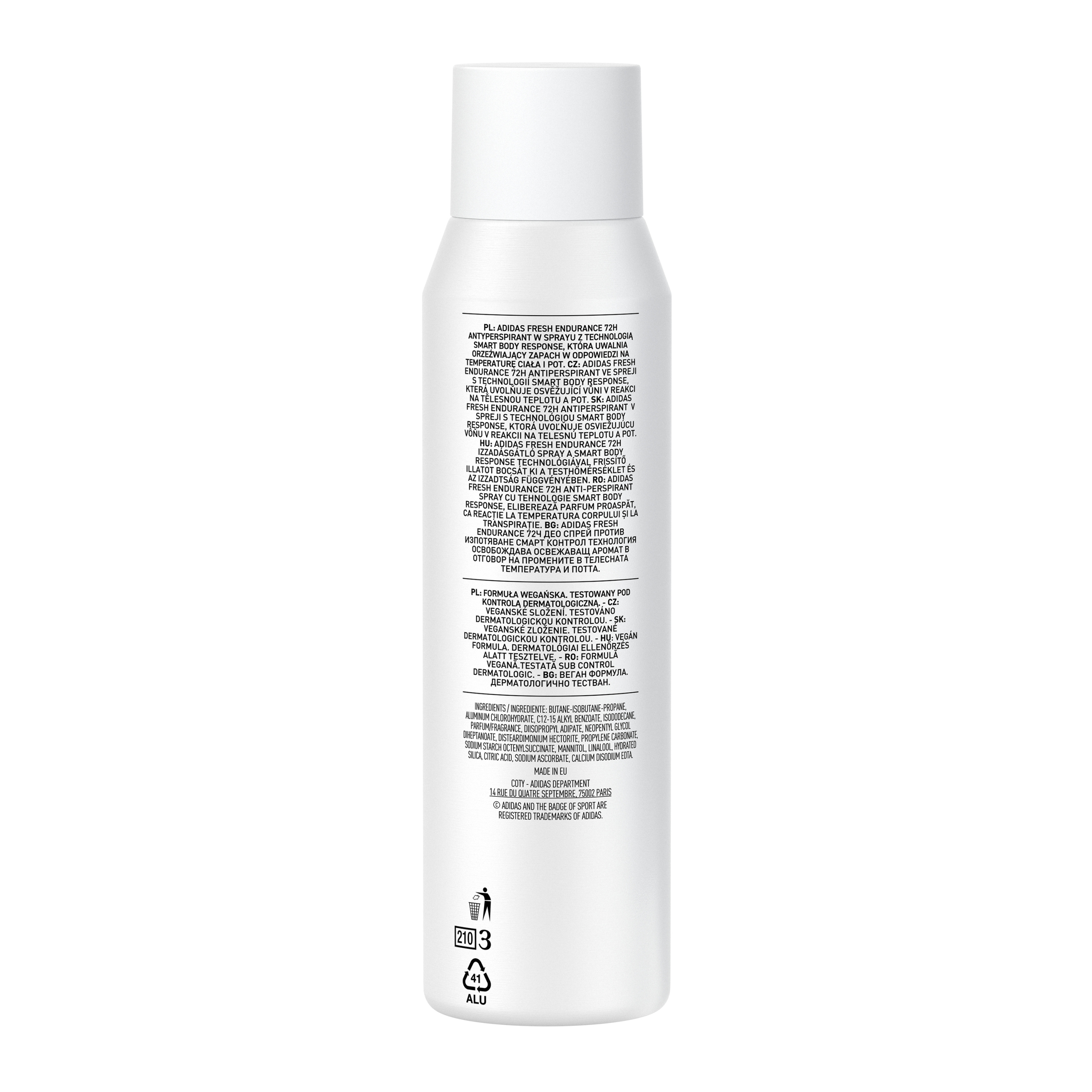 Dezodorant Adidas Fresh Endurance antyperspirant w sprayu dla kobiet 150 ml - obrazek 3